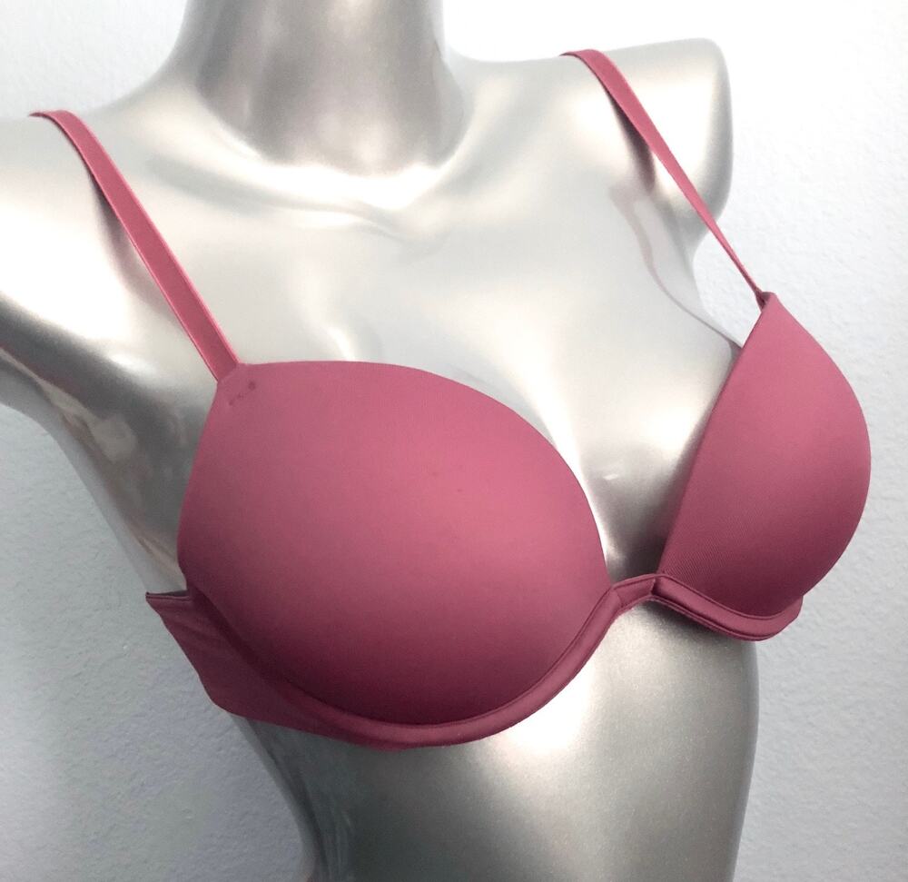 PINK Victoria's Secret Nwt Bayberry Pink Super Push Up VS Bra 32DD